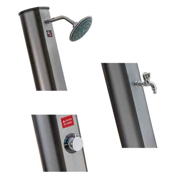 Slika Solarni tuš za dvorište PVC 35 L sa slavinom za noge